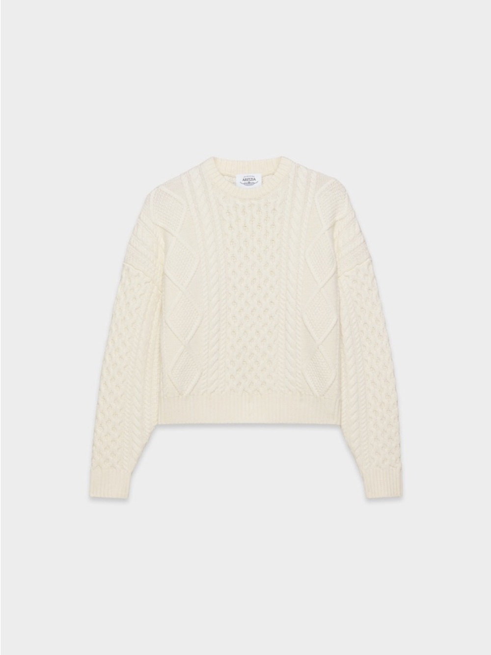 Arket Cream Cable Knit Sweater